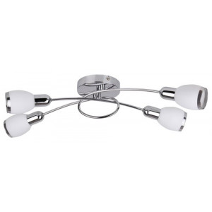 Plafoniera Elite 4xE14 metal/sticla crom/alb Rabalux