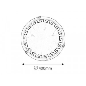 Plafoniera Etrusco 2xE27 metal/sticla alabastru Rabalux