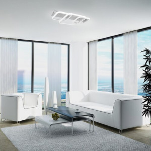 Plafoniera Fandral LED 42W metal/acril nichel/alb Rabalux