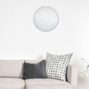 Plafoniera Harmony Lux 2xE27 metal/sticla crom/alb Rabalux