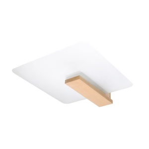 Plafoniera Lappo 2xE27 lemn/sticla natural wood patrat