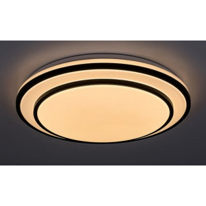 Plafoniera Lupita LED 40W metal/sticla negru/alb Rabalux