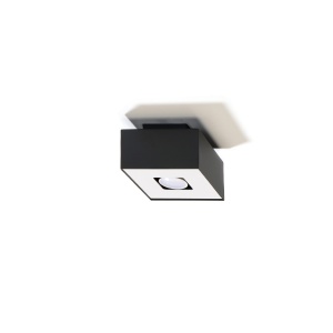 Plafoniera Mono 1xGU10 metal negru/alb patrat - Img 2