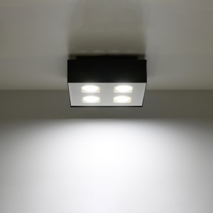 Plafoniera Mono 4xGU10 metal negru/alb patrat - Img 3