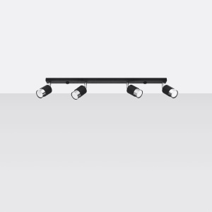 Plafoniera Nero 4xGU10 metal negru/crom tubular - Img 2