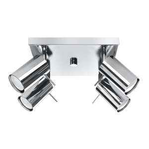Plafoniera Ring 4xGU10 metal crom tubular