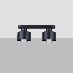 Plafoniera Savara 2xE27 metal negru - Img 2