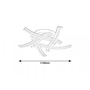 Plafoniera Tulio LED 60W metal/acril alb Rabalux