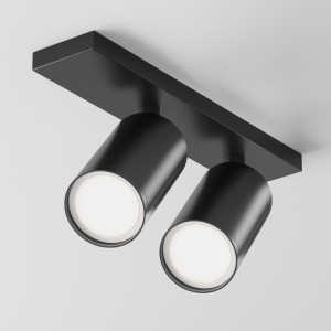Spot aplicat FOCUS S 2xGU10 metal negru Maytoni