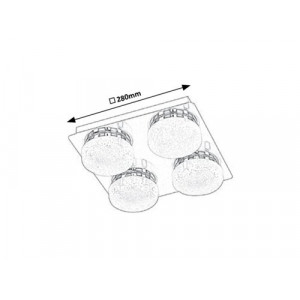 Spot bara Hilary LED 20W metal/acril crom/alb Rabalux