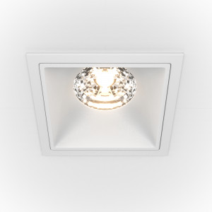 Spot incastrat Alfa LED metal alb Maytoni DL043-01-15W3K-D-SQ-W