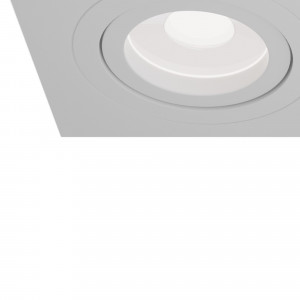 Spot incastrat Atom 2xGU10 metal alb Maytoni