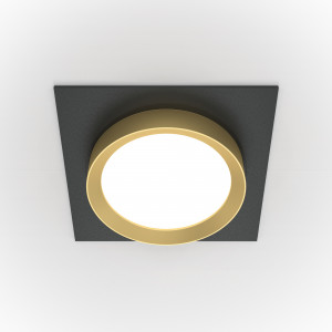 Spot incastrat Hoop 1xGX53 metal negru/auriu Maytoni DL086-GX53-SQ-BG