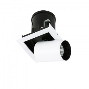 Spot incastrat Mercanta Single 4000K LED 12W 810 lumeni metal alb/negru Italux