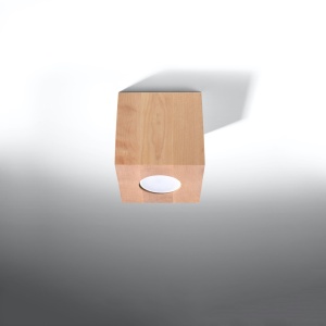Spot Quad 1xGU10 lemn natural wood patrat - Img 2