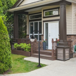 Stalp exterior Konstanz 1xE27 metal/acril negru Rabalux