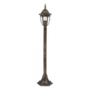 Stalp exterior Milano 1xE27 metal/sticla auriu antichizat Rabalux RBL8375