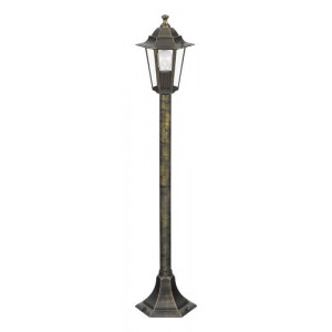 Stalp exterior Velence 1xE27 metal/sticla auriu antichizat Rabalux RBL8240