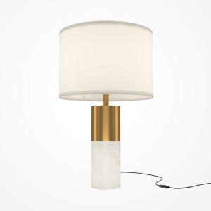 Veioza Bianco 1xE27 metal/alabastru/textil bronz/alb Maytoni Z030TL-01BS