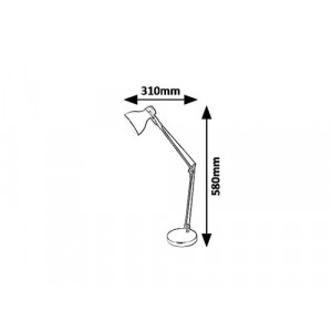 Veioza Carter 1xE14 metal menta Rabalux