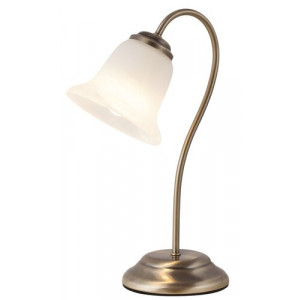 Veioza Francesca 1xE14 metal/sticla bronz/alb Rabalux