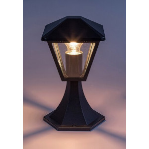 Veioza gradina Paravento 1xE27 metal/sticla negru Rabalux