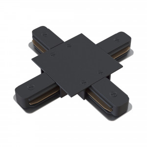 Accesoriu sina incastrata Conector cruce metal negru