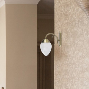 Aplica Annabella 1xE14 metal/sticla bronz/alb Rabalux