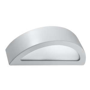 Aplica Atena 1xE27 ceramica/sticla gri semicircular