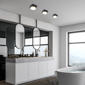 Aplica Attichus LED 5W metal/acril negru/alb Rabalux