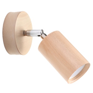 Aplica Berg 1xGU10 lemn natural wood tubular