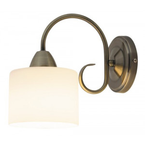 Aplica Edith 1xE27 metal/sticla bronz/alb Rabalux