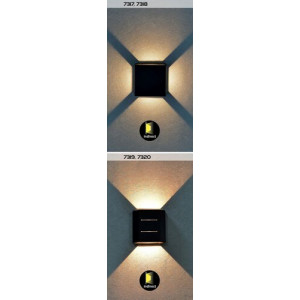 Aplica exterior Lippa LED 6W acril negru Rabalux