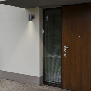 Aplica exterior Medina 1xGU10 acril negru/transparent Rabalux