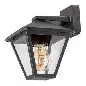 Aplica exterior Paravento 1xE27 metal/sticla negru Rabalux