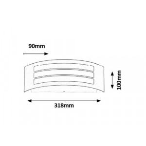 Aplica exterior Roma 1xE27 metal/acril antracit/alb Rabalux