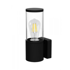 Aplica exterior Wellington LED max 1x60W metal/acril negru/transparent Rabalux
