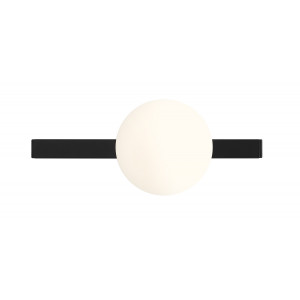 Aplica Garda 1xE14 metal/sticla negru Aldex