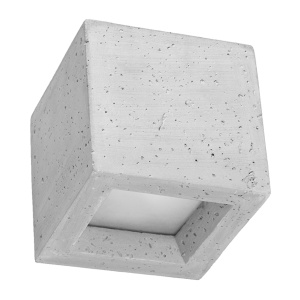 Aplica Leo 1xG9 ciment/sticla gri patrat