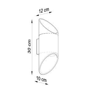 Aplica Penne 30 1xG9 metal alb tubular - Img 4