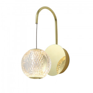 Aplica Rosario LED 4.2W 280 lumeni metal/sticla auriu Italux