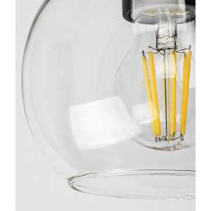 Aplica Tirina 1xE27 metal/sticla negru/transparent Rabalux
