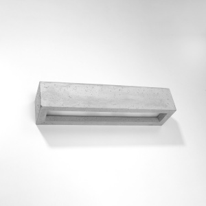 Aplica Vega 2xE27 ciment/sticla gri rectangular - Img 2