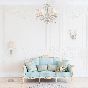 Candelabru Brionia metal/textil bej Maytoni