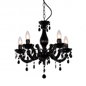 Candelabru Magnolia 5xE14 metal/acril negru Zuma Line