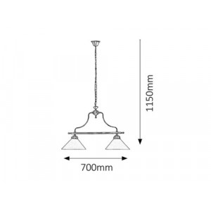 Candelabru Marian 2xE27 metal/sticla bronz/alb Rabalux