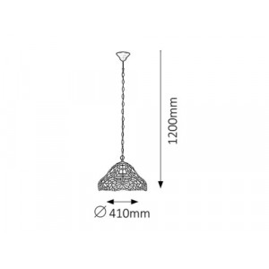Candelabru Mirella 2xE27 metal/sticla bronz/multicolor Rabalux