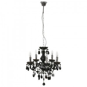 Candelabru Whiz 5xE14 metal/acril negru Italux