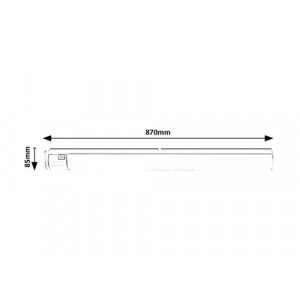 Lampa de dulap/cabinet Duddu LED 20W metal/acril alb Rabalux