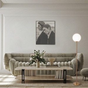 Lampadar Ring 1xE27 metal/sticla bronz/alb Maytoni